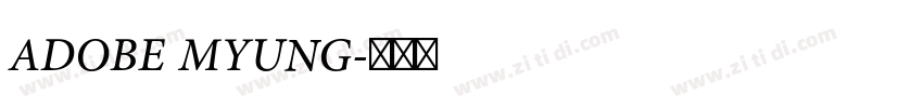 ADOBE MYUNG字体转换
